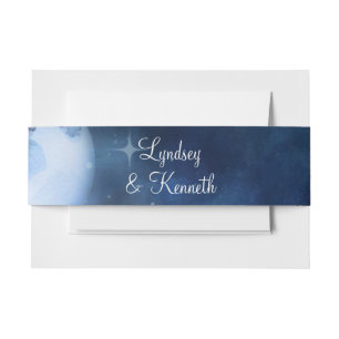 Lunar Sky Full Moon Celestial Wedding Monogram Einladungsbanderole