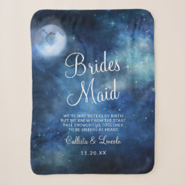 Lunar Sky Full Moon Stars zum Zitat von Bridesmaid Sherpadecke