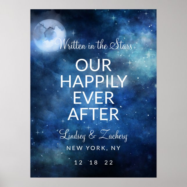 Lunar Sky Moon glücklich immer nach dem Empfang un Poster (Vorne)
