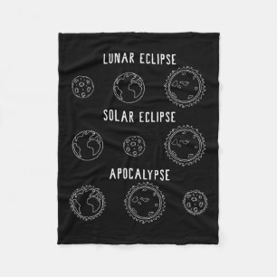 Lunar Solar Eclipse Apokalypse Astronomie Nerd Sci Fleecedecke