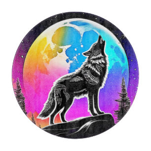 Lunar Wolf Serenade Design Schneidebrett