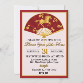 Lunar Year of the Horse New Years Eve Party Einladung