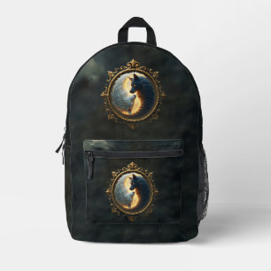 Lunarer Ausgleich – Wo Schatten das Licht umarmen. Bedruckter Rucksack