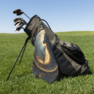 Lunarer Ausgleich – Wo Schatten das Licht umarmen. Golfhandtuch