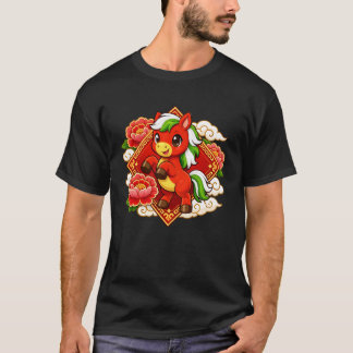 Lunarer Zodiak Süße Rote Chinesisches Neujahr des T-Shirt