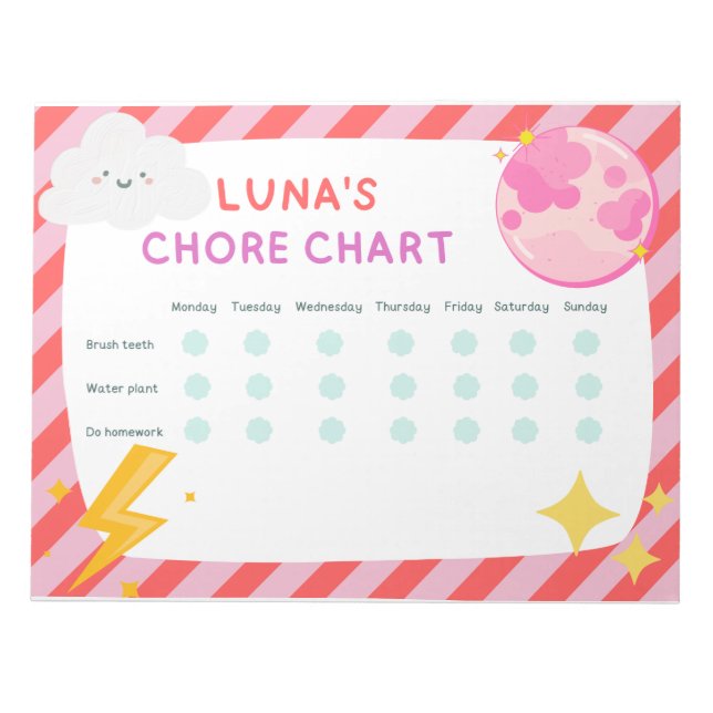 Lunas Kerzenschein Notizblock (Vorderseite)