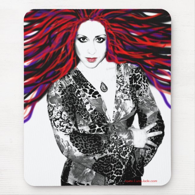 Lunas wildes Haar Mousepad (Vorne)