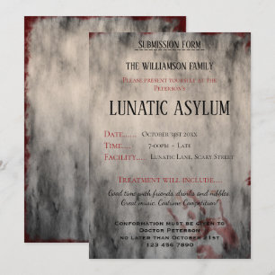Lunatic Asylum Halloween Einladung