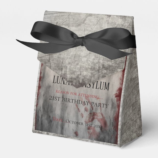 Lunatic Asylum Halloween Geburtstag Geschenkschachtel (Vorderseite)