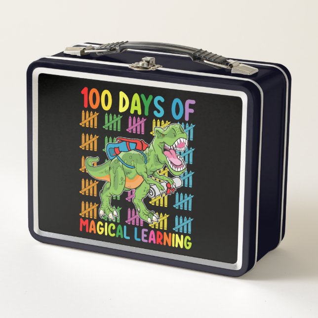 Lunch Box 100 Jours D'Apprentissage Magique À L'École Rex Di (Devant)