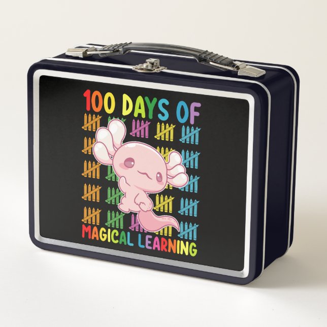 Lunch Box 100 Jours D'Apprentissage Magique École Axolotl (Devant)