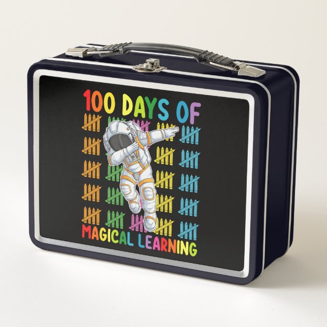 Lunch Box 100 Jours D'Apprentissage Magique École D'Astronau (Devant)