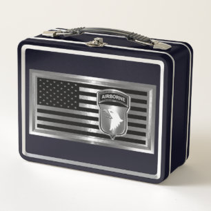 Lunch Box 101e division aéroportée avec drapeau américain