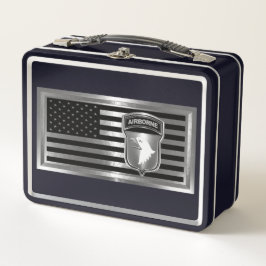 Lunch Box 101e division aéroportée avec le drapeau américain