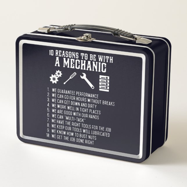 Lunch Box 10 Raisons D'Être Avec Chemise T Mécanique (Devant)
