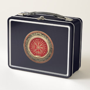 Lunch Box [400] Vegvisir - Viking Gold Magic Runic Compass