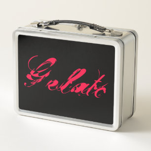 Lunch Box 60ies 60s 60er Style Gelato Ice neon-rose