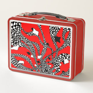 Lunch Box à damiers rouge