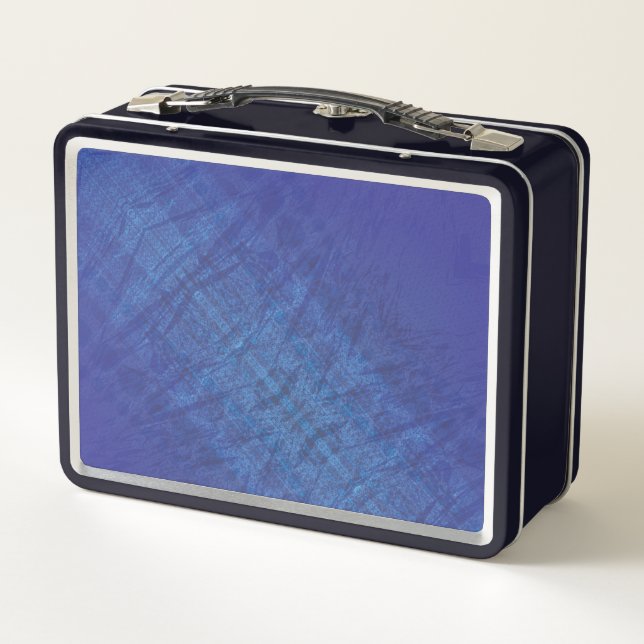Lunch Box Acceptation | Motif de Blue Indigo Violet Shibori (Dos)