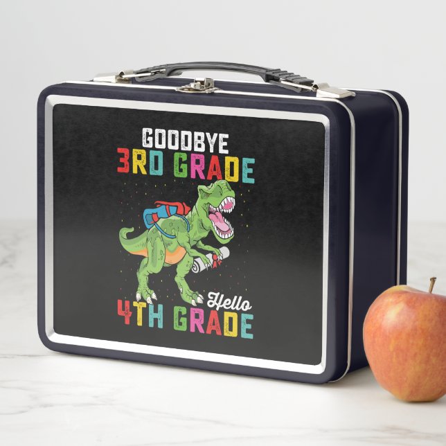 Lunch Box Adieu 3e année Bonjour 4e année T Rex Dinosaur (En situation)