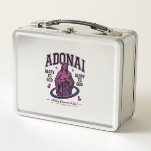 Lunch Box Adonai Gloire à Dieu Vintage Christian Vector Desi