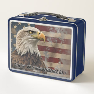 Lunch Box Aigle majestueux et drapeau – Esprit de liberté