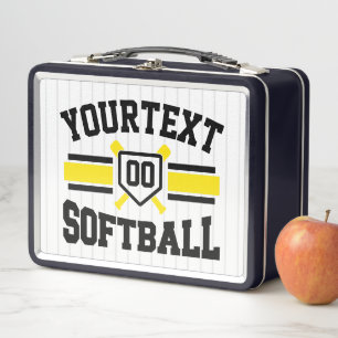 Lunch Box AJOUT PERSONNALISÉ NOM Softball Player Varsity Tea