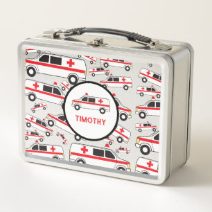 Lunch Box Ambulance Motif Nom personnalisé École