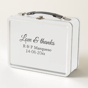 Lunch Box Amour & merci ajouter nom du couple mariage ajoute