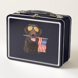 Lunch Box Amoureux des chiens Chocolat Labrador USA Americ