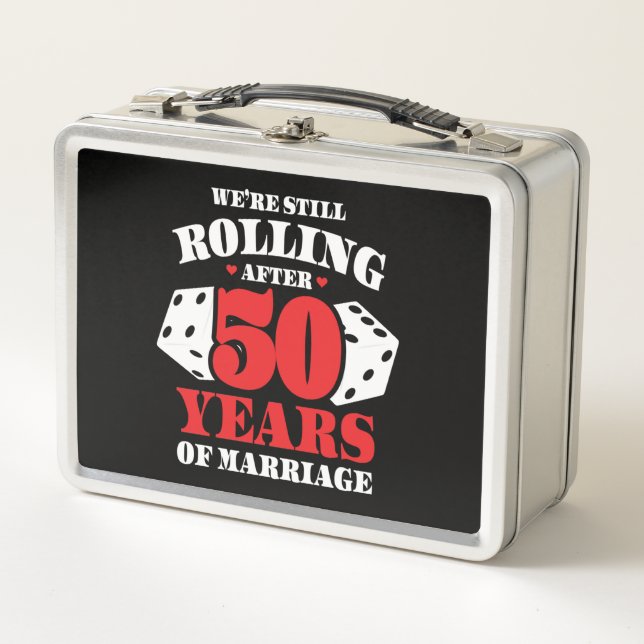 Lunch Box Amusant 50ème anniversaire Couples mariés 50 ans (Devant)