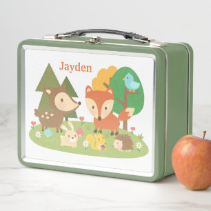 Lunch Box Animaux de forêt mignons pour enfants personnalisé