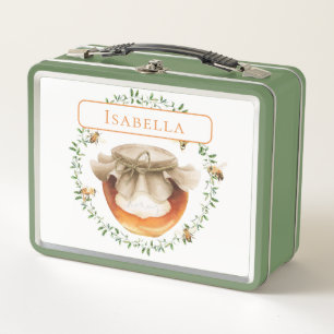 Lunch Box Aquarelle de pot de miel Floral Personnalisé