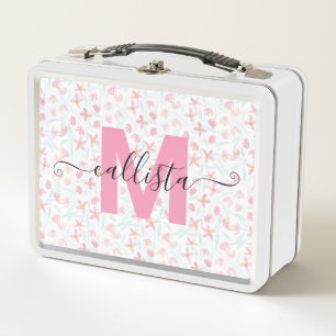 Lunch Box Aquarelle florale Fleur sauvage rose délicate
