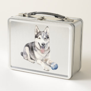 Lunch Box Aquarelle Husky Chien