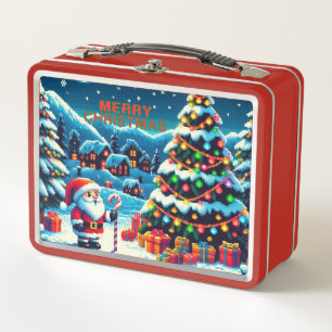 Lunch Box Arbre de Noël 8 bits & Père Noël