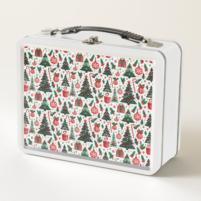 Lunch Box Arbre de Noël, cadeaux, sucre de canne (Devant)