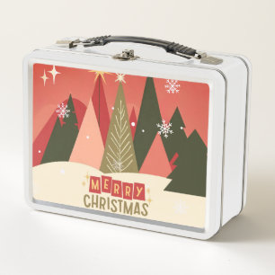 Lunch Box Arbre de Noël rétro/Vintage
