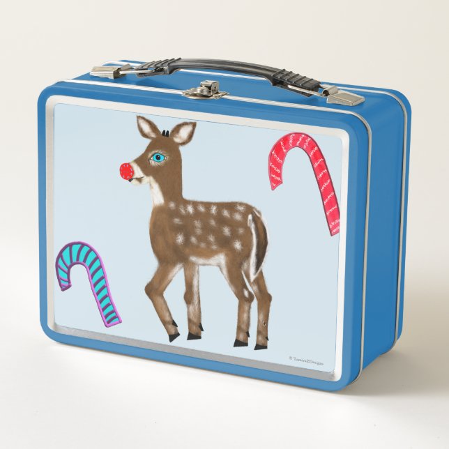 Lunch Box Arbre de Noël Super Snow Blue Eyed Reinder (Devant)