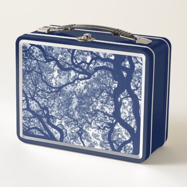 Lunch Box Arbre Magnolia - Effet Cyanotype (Devant)