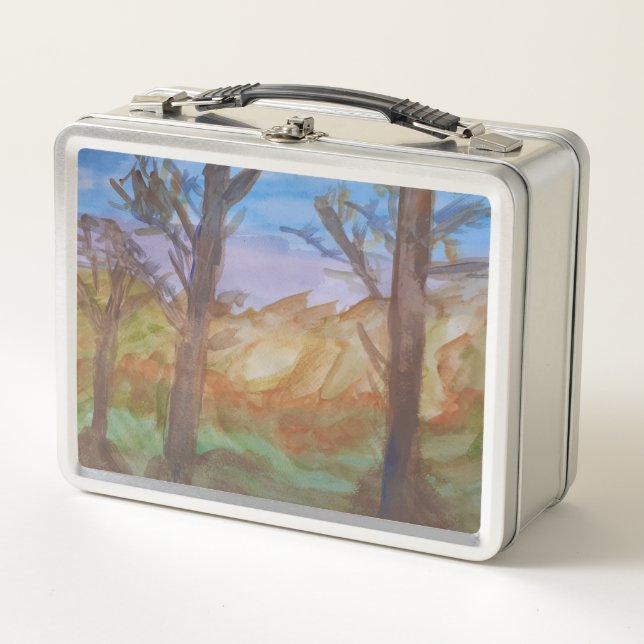 Lunch Box Arbres au coucher du soleil (Devant)