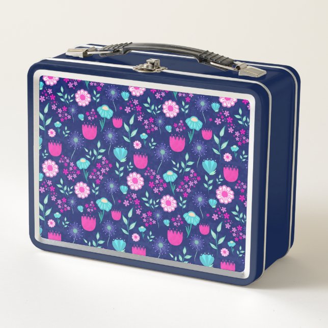 Lunch Box Arrière - plan à motif floral mignon (Devant)