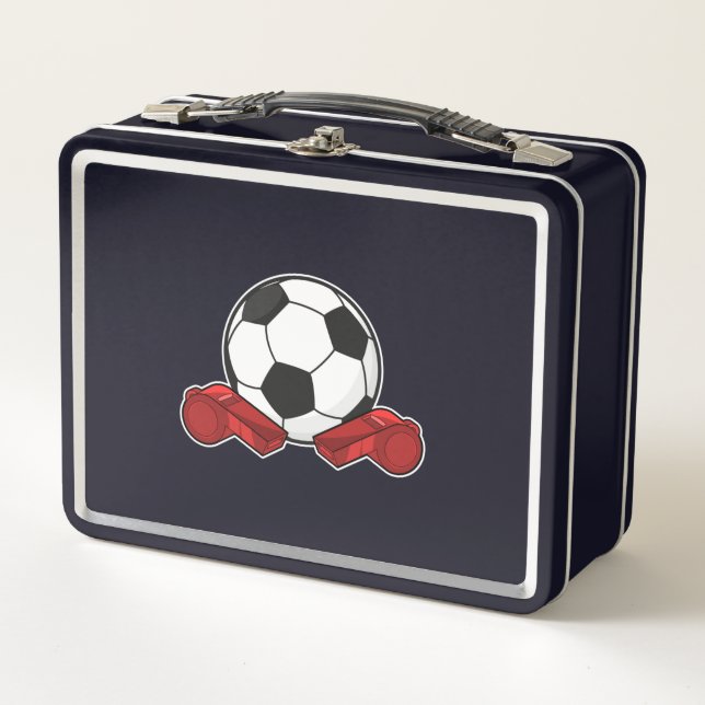 Lunch Box Arrivée sifflet & balle de football (Devant)