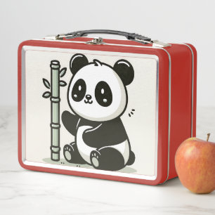 Lunch Box Art Cute Panda Bamboo
