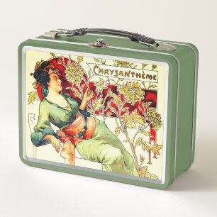 Lunch Box Art nouveau Alphonse Mucha Chrysanthème automne