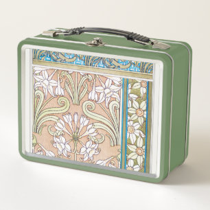Lunch Box Art nouveau jonquille Verneui textile floral art