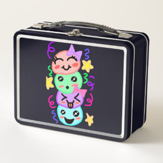 Lunch Box  Asinat's Happy Emoji Stack - Custom Metal Lunchbo