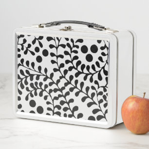 Lunch Box Assez orné impression noir et blanc