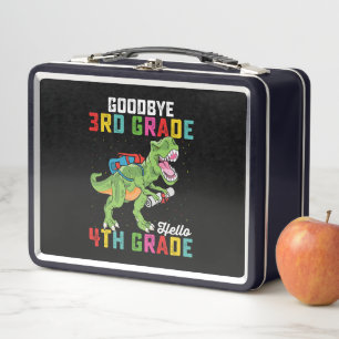 Lunch Box Au revoir 3e année Bonjour 4e année T Rex Dinosaur