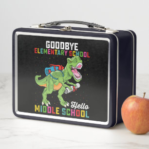 Lunch Box Au revoir école primaire bonjour collège T Rex